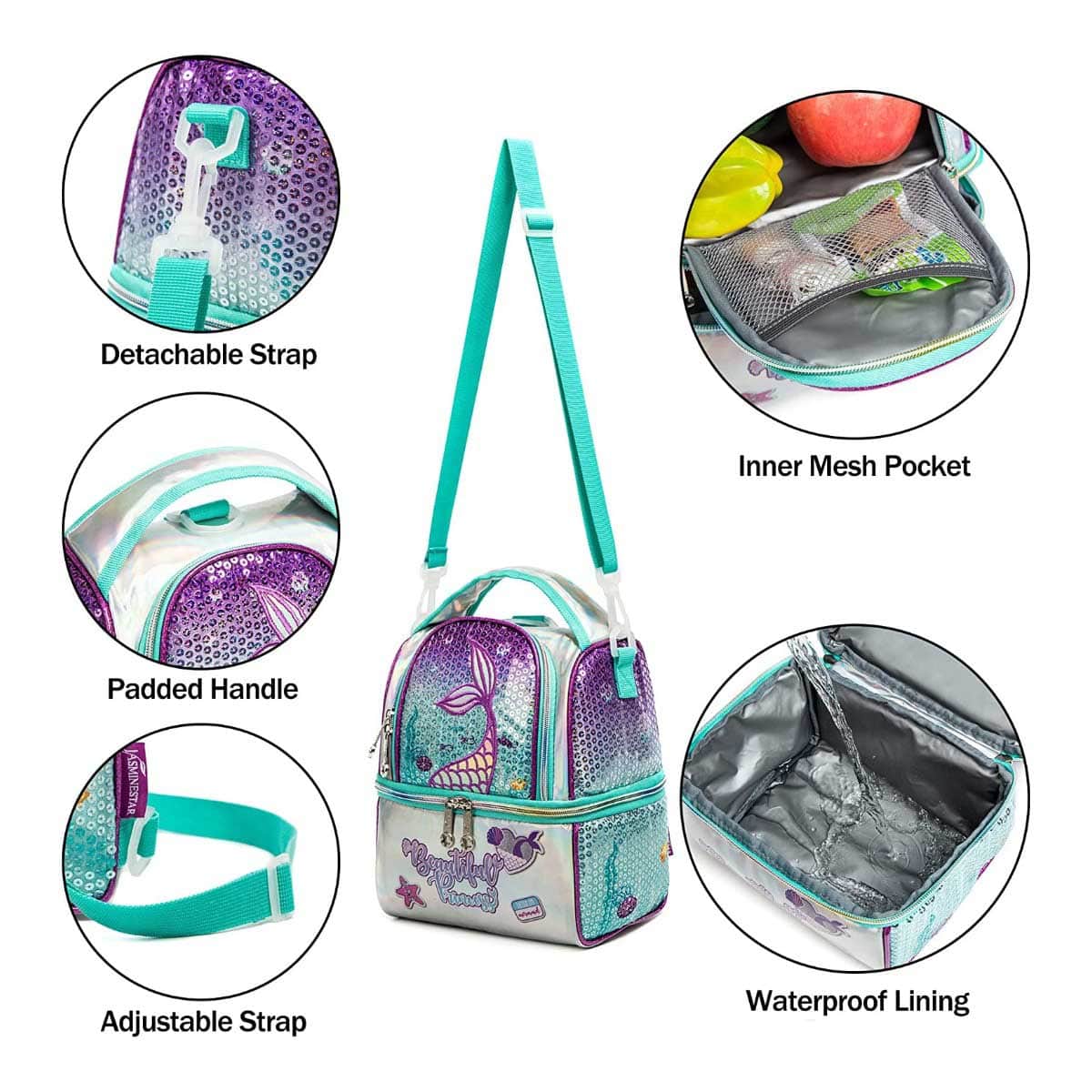 Eazy Kids Mermaid Lunch Bag