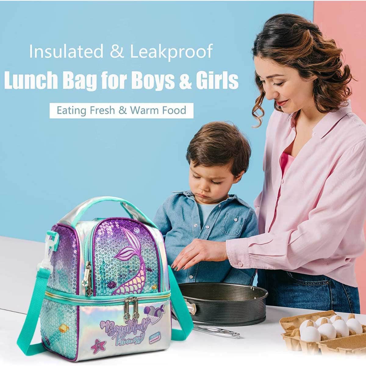 Eazy Kids Mermaid Lunch Bag