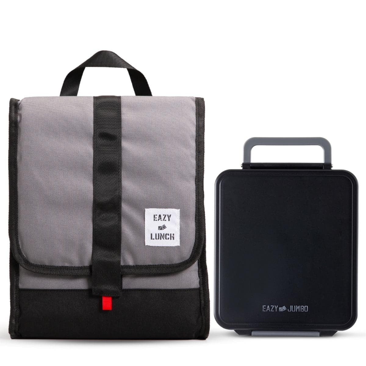 Eazy Kids Midnight Black Insulated Lunch Bag with Jumbo Bento Lunch Box