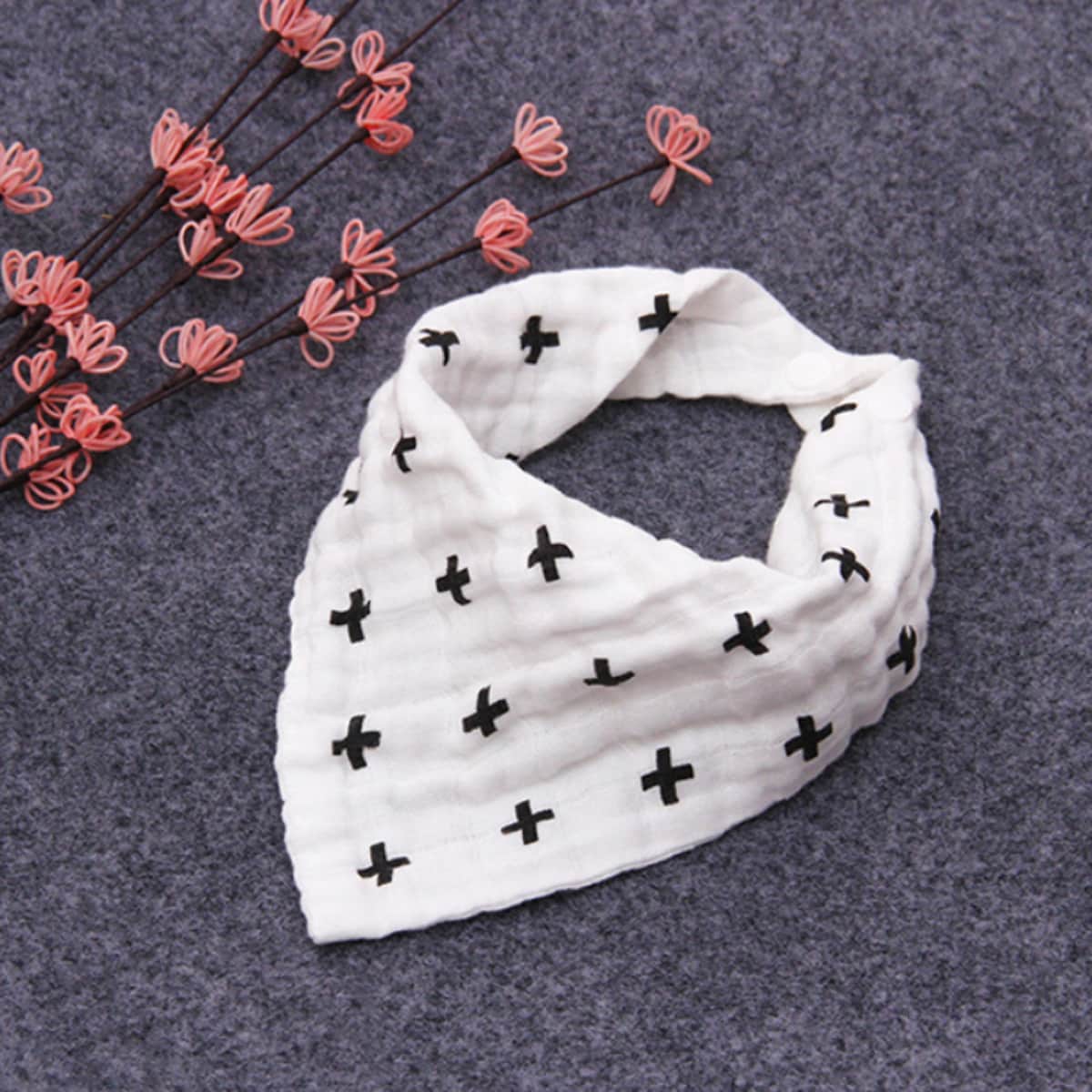 Eazy Kids Muslin Bandana Bibs Toddler, 0-2 Years, Pack of 3