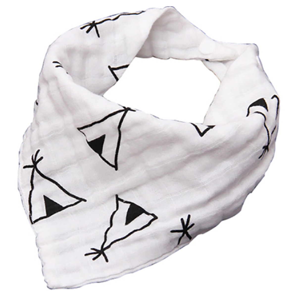 إيزي كيدز طقم مرايل بندانا من القطن الموسلين للأطفال من عمر 0 إلى 2 سنة، مجموعة من 3