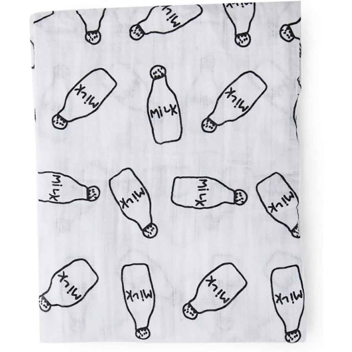 Eazy Kids Muslin Swaddle & Bib Set XL Milk Bottle