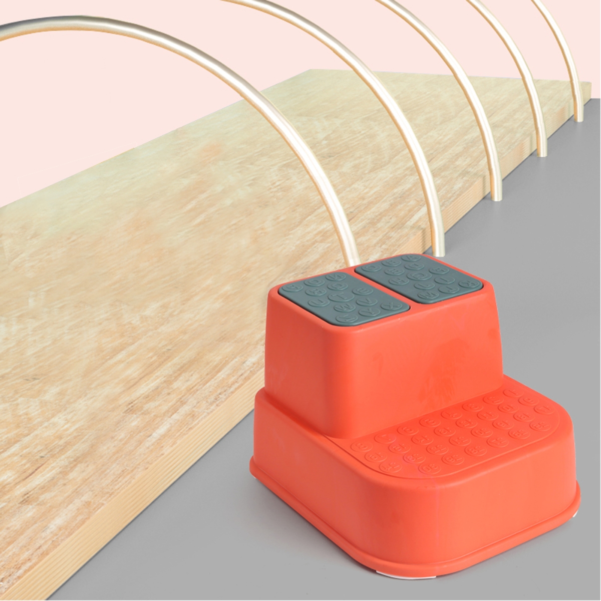 Eazy Kids Orange Step Stool Toddler, 0-2 Years