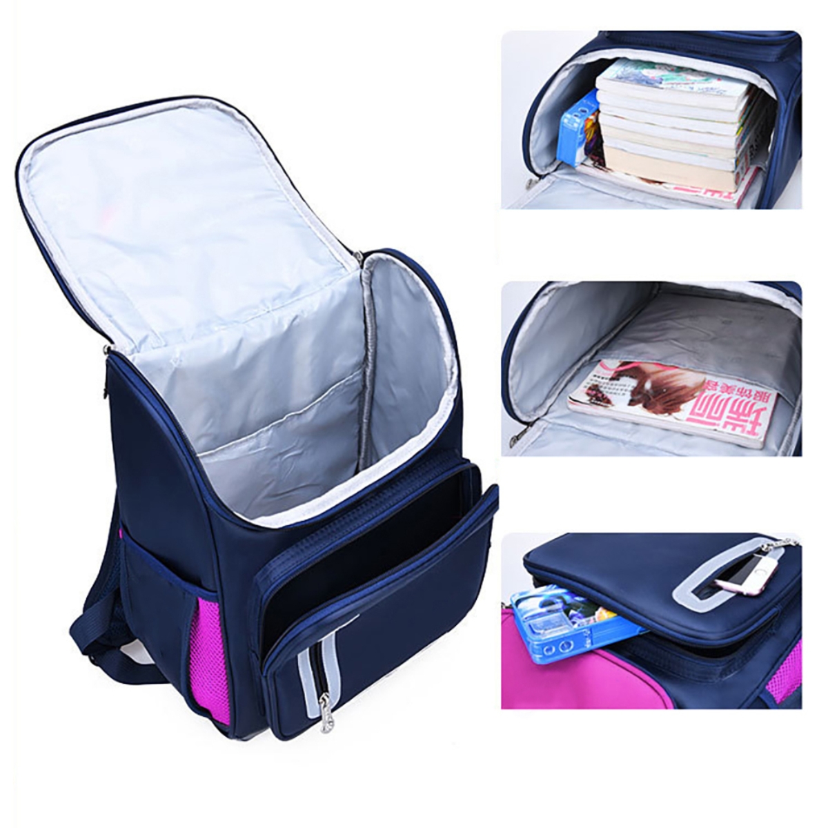Eazy Kids Pink Ergonomic School Bag Unisex, 3-4 Years