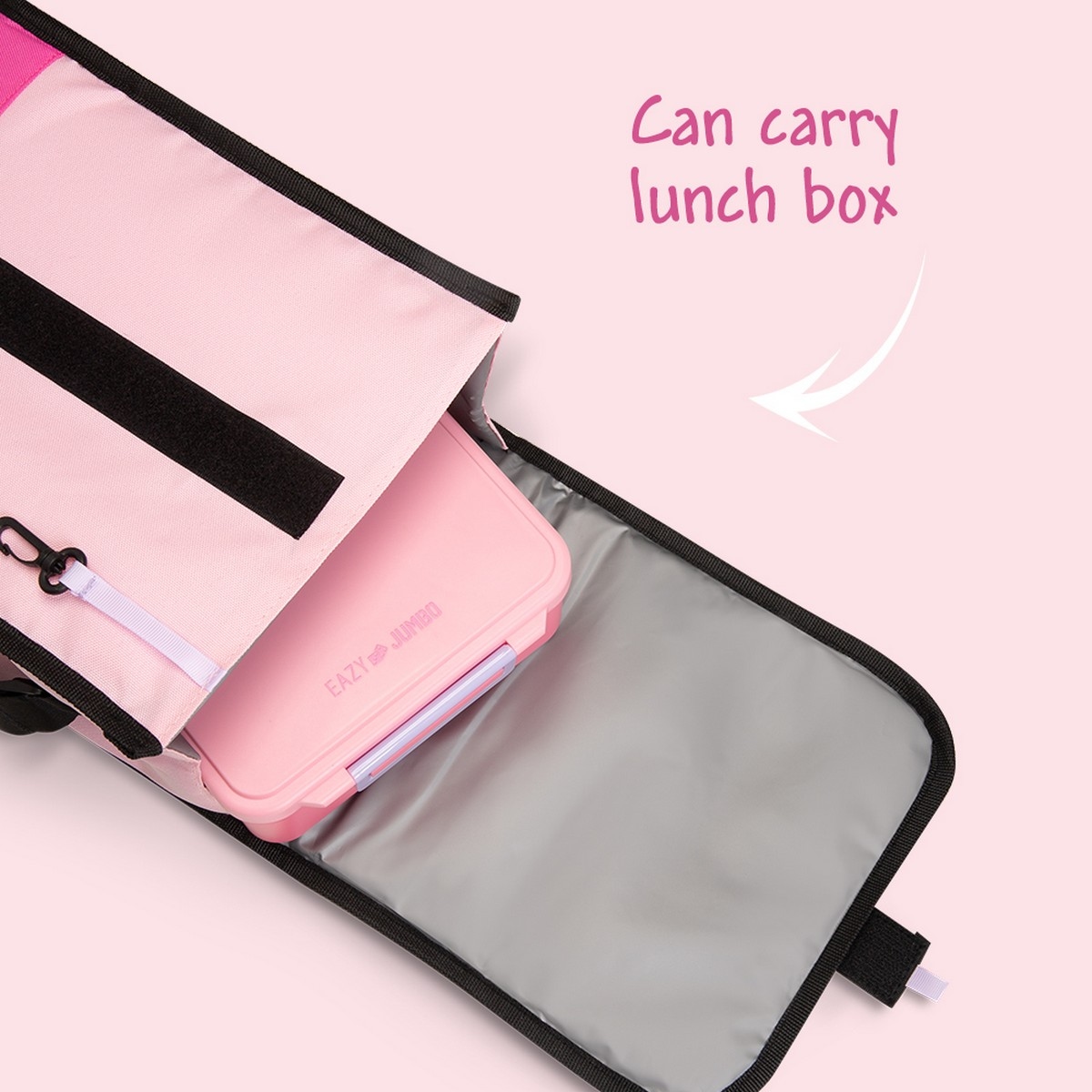 Eazy Kids Insulated Lunch Bag with Jumbo Bento Lunch Box
