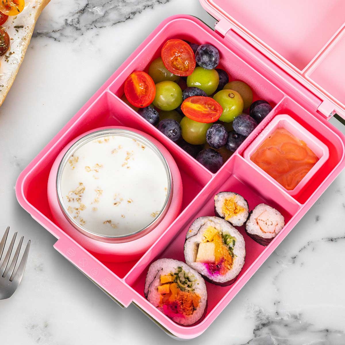 Eazy Kids Insulated Lunch Bag with Jumbo Bento Lunch Box