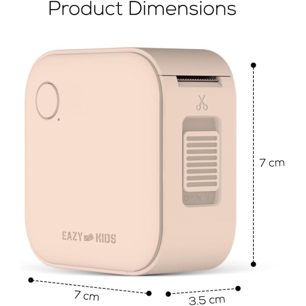 إيزي كيدز طابعة ملصقات صغيرة لفة 180 ملصق وتحكم عبر تطبيق ذكي