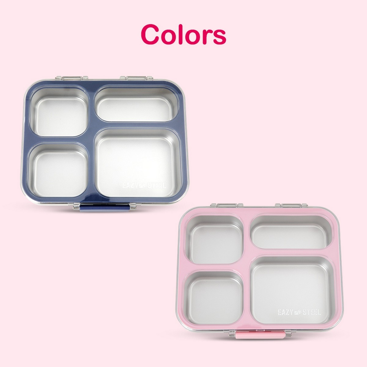 Eazy Kids Stainless Steel Bento Lunch Box with Tritan Lid