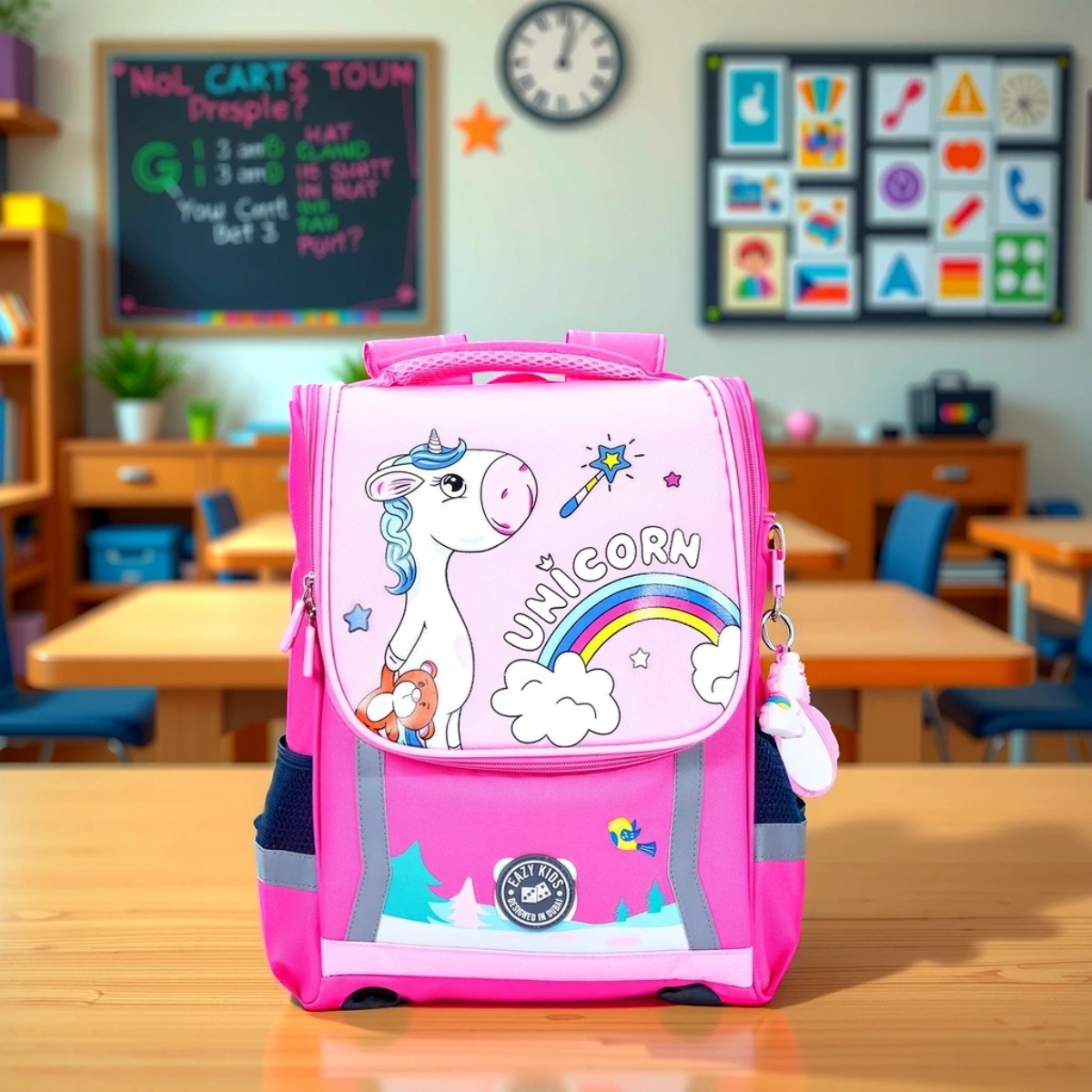 إيزي كيدز حقيبة مدرسية يونيكورن الأميرة باللون الوردي للجنسين من عمر 3 إلى 4 سنوات