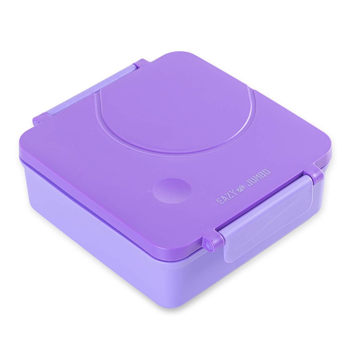 Eazy Kids Purple 3/4 Jumbo Lunch Box & Bowl with Spoon & Fork Set
