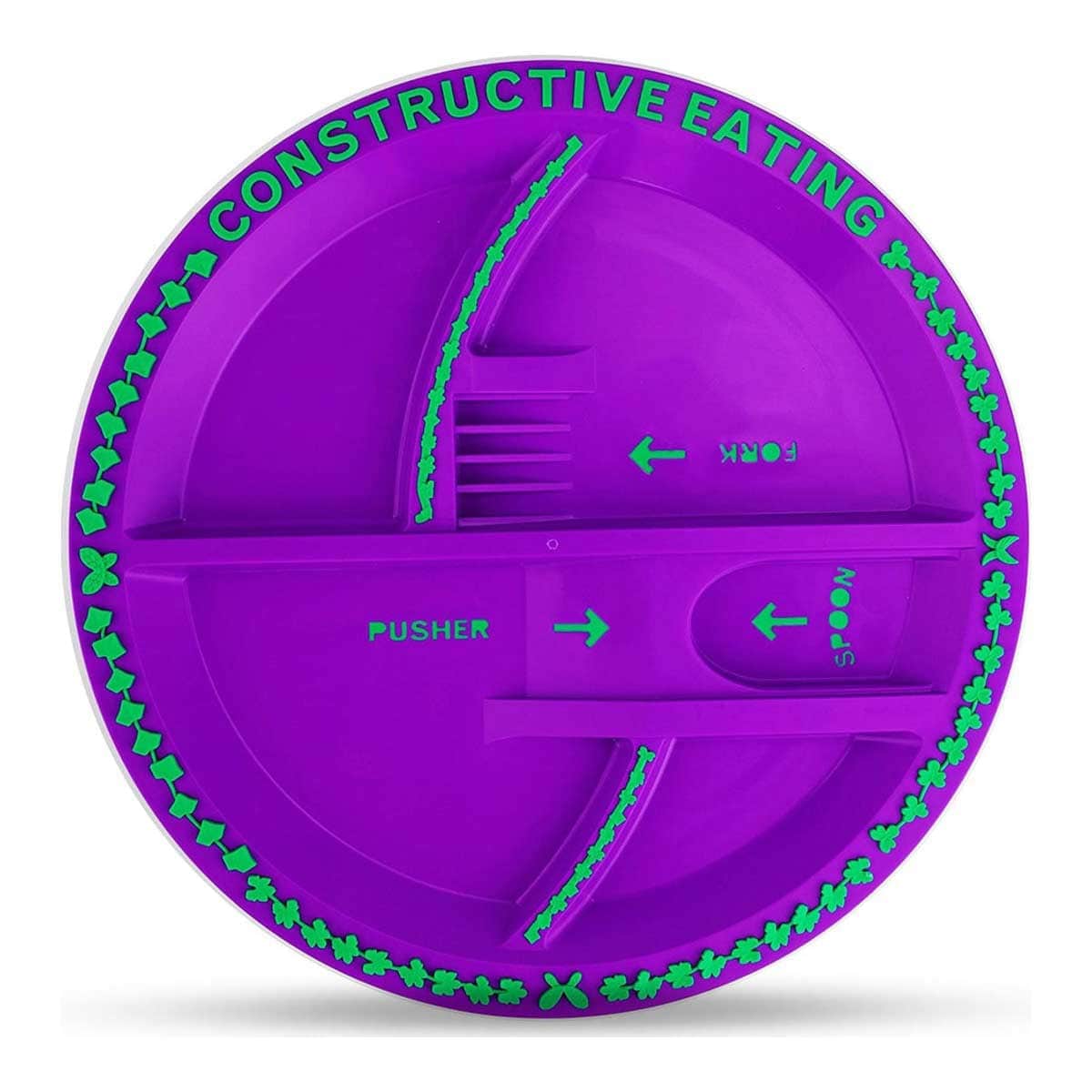 Eazy Kids Purple Garden Feeding Plate