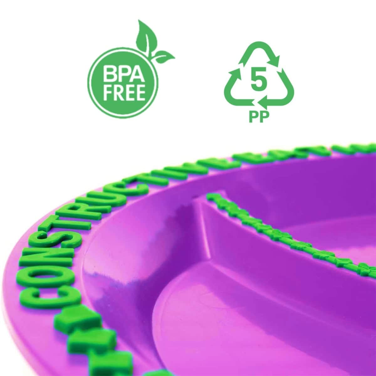 Eazy Kids Purple Garden Feeding Plate