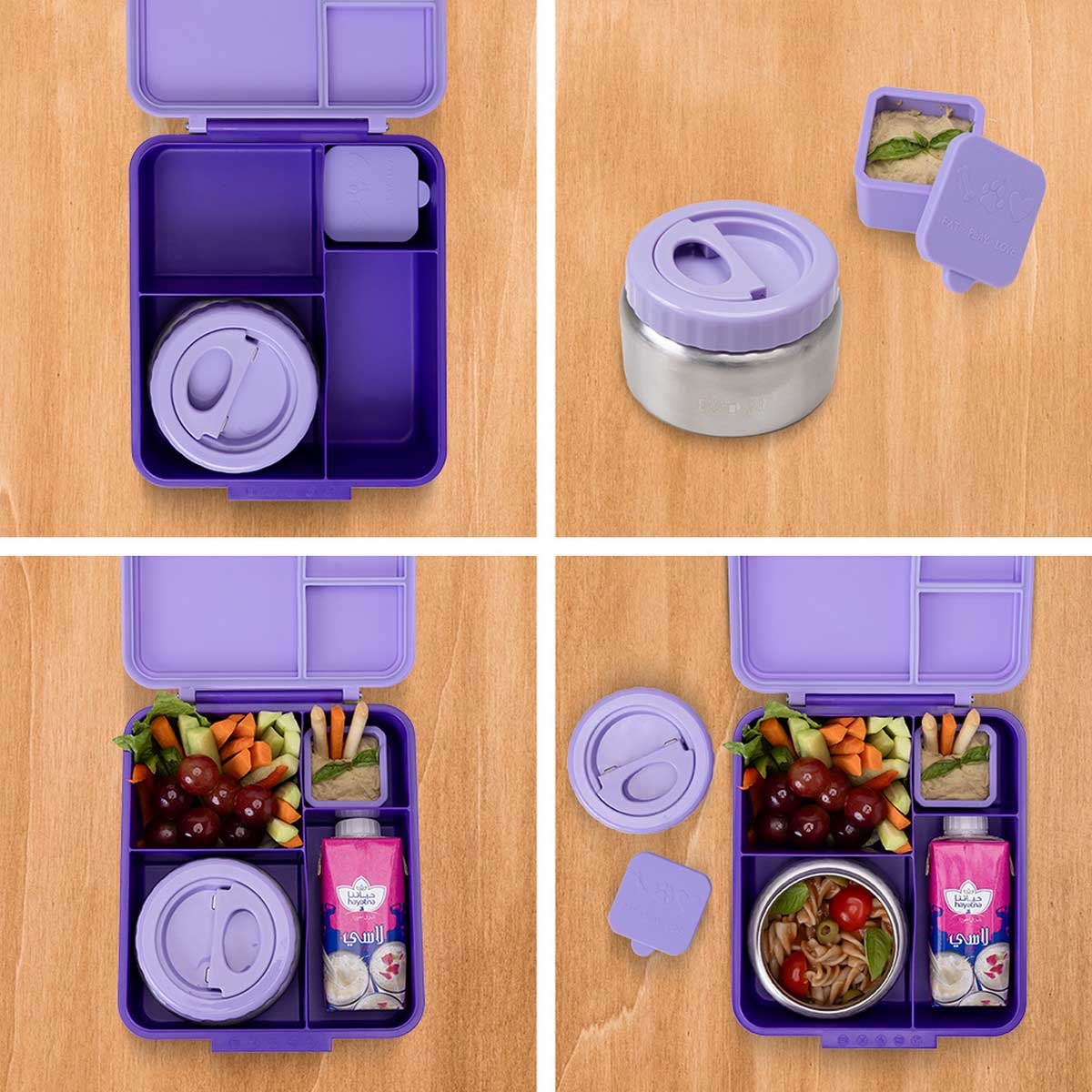 Eazy Kids Jumbo Bento Lunch Box with 850ml Tritan Water Bottle