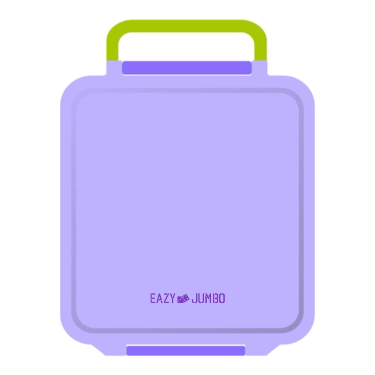 Eazy Kids Purple Jumbo Bento Lunch Box with Lunch Bag, Thermos & Dip Jar Set