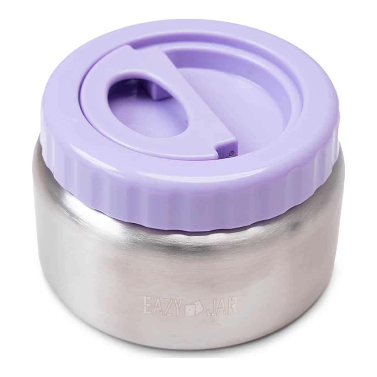 Eazy Kids Purple Jumbo Bento Lunch Box with Thermos & Dip Jar Set