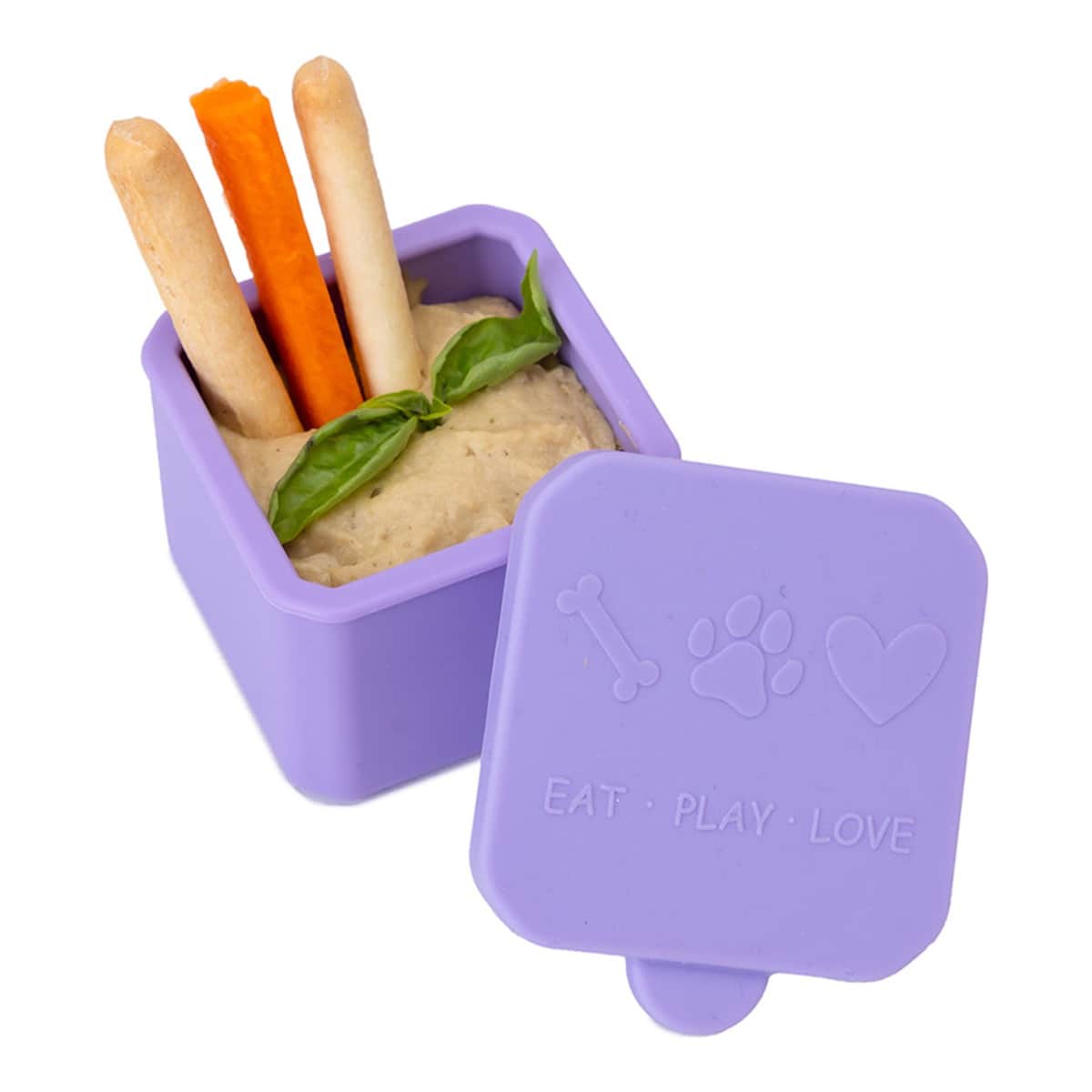 Eazy Kids Purple Jumbo Bento Lunch Box with Thermos & Dip Jar Set