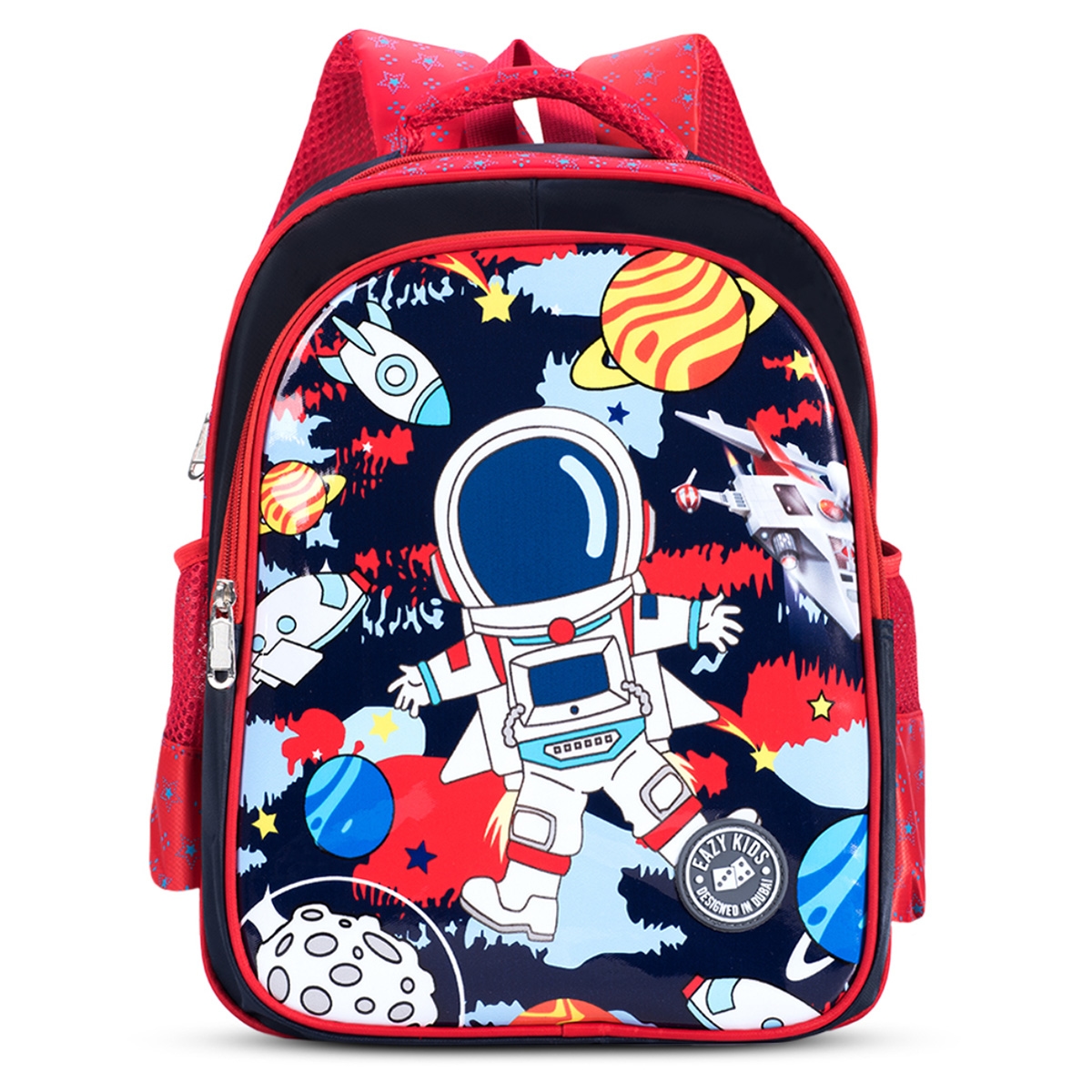 Eazy Kids Red Astronaut School Bag Unisex, 3-4 Years