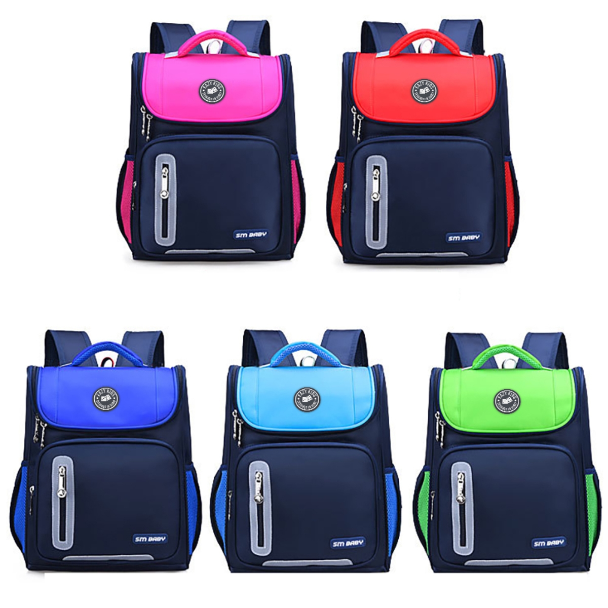 Eazy Kids Red/Blue Ergonomic School Bag Unisex, 3-4 Years
