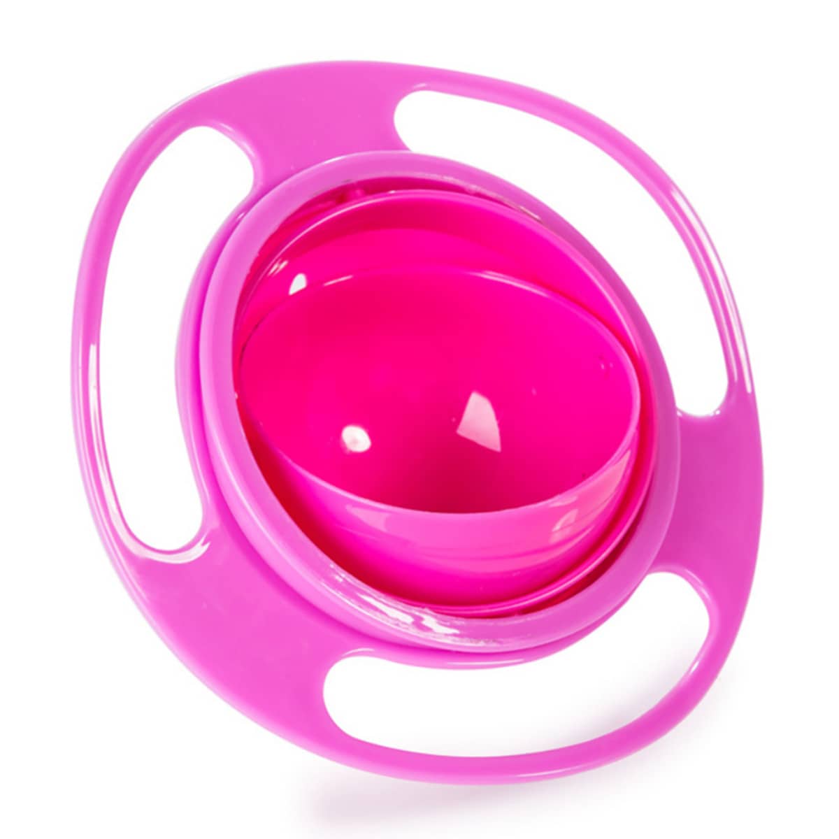 Eazy Kids Red Gyro Spill Proof Bowl with Lid Toddler, 0-2 Years