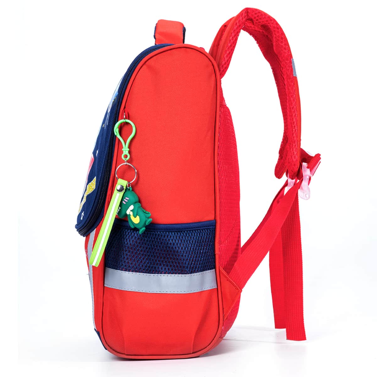 Eazy Kids Red School Bag Dinosaur In Space Unisex, 3-4 Years