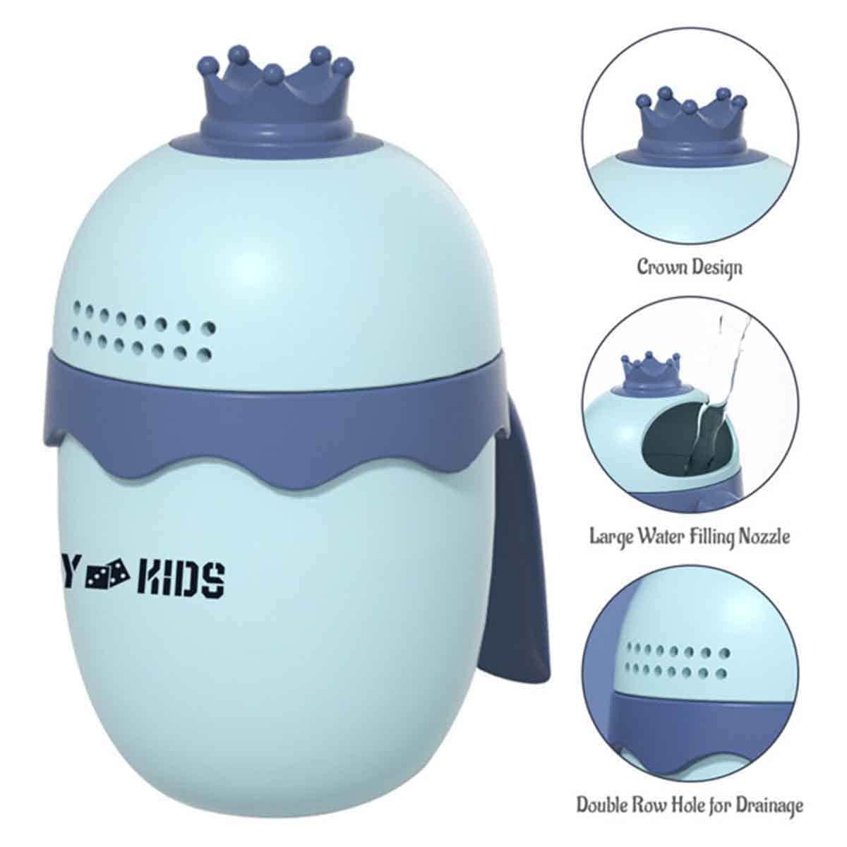 Eazy Kids 500ml Blue Royal Baby Head Shampoo Wash Rinse Shower Mug