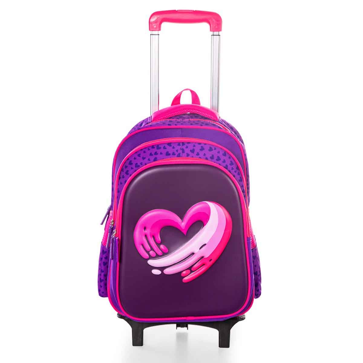 Eazy Kids 16" Love & Hugs School Bag with Trolley