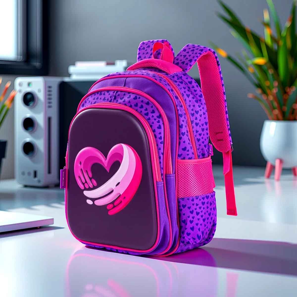 Eazy Kids 16" Love & Hugs School Bag with Trolley