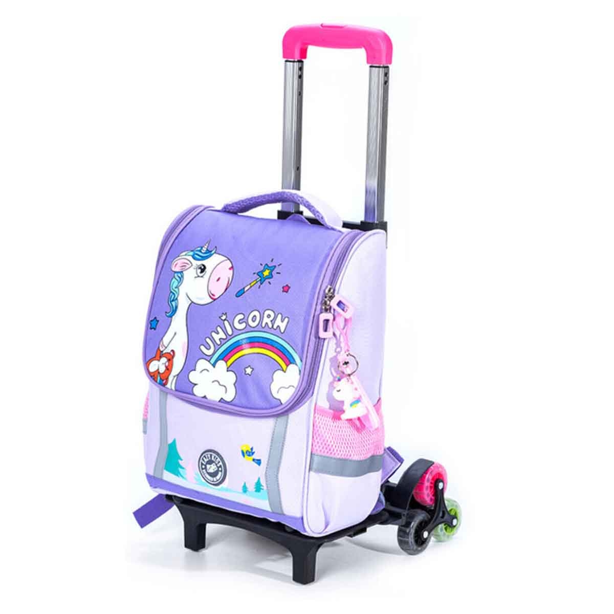 Eazy Kids Prince Unicorn School Bag with Trolley