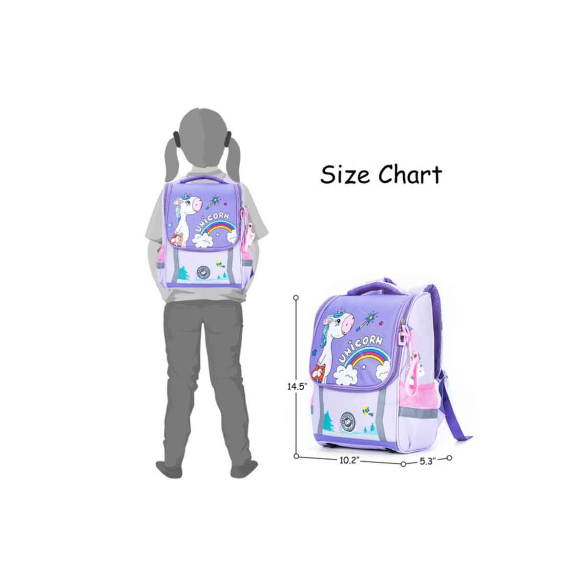 Eazy Kids Prince Unicorn School Bag with Trolley