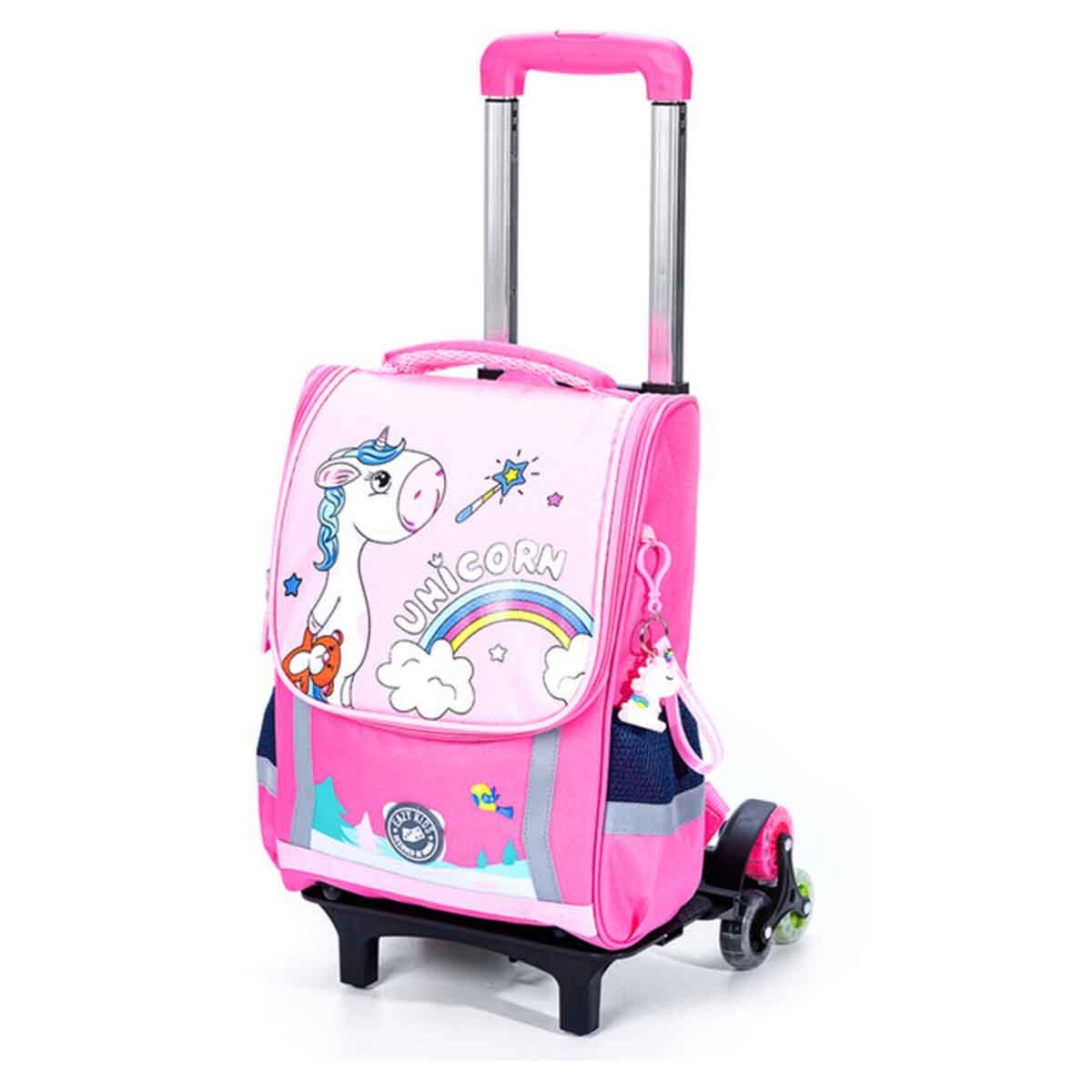 Eazy Kids Princess Unicorn School Bag with Trolley