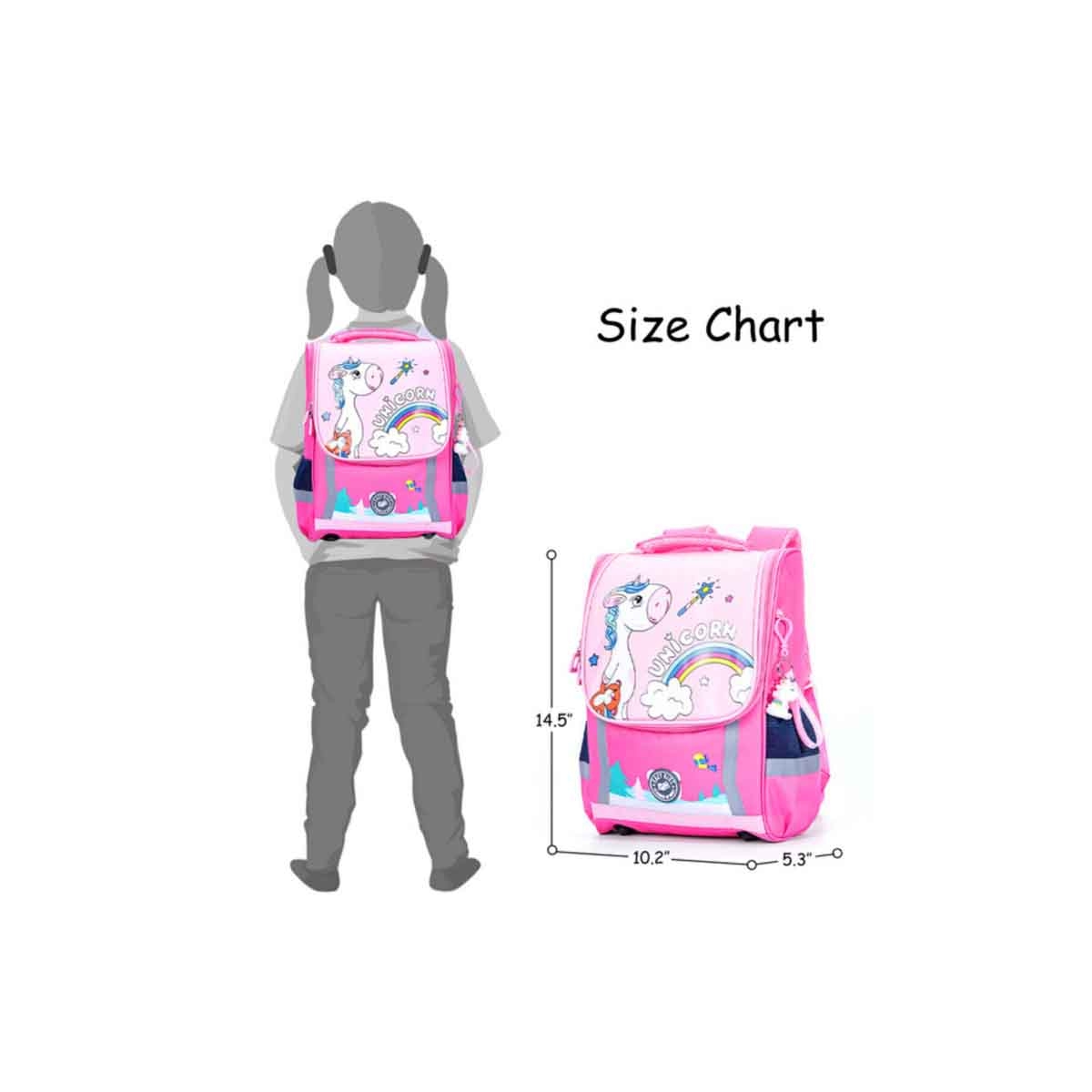 Eazy Kids Princess Unicorn School Bag with Trolley
