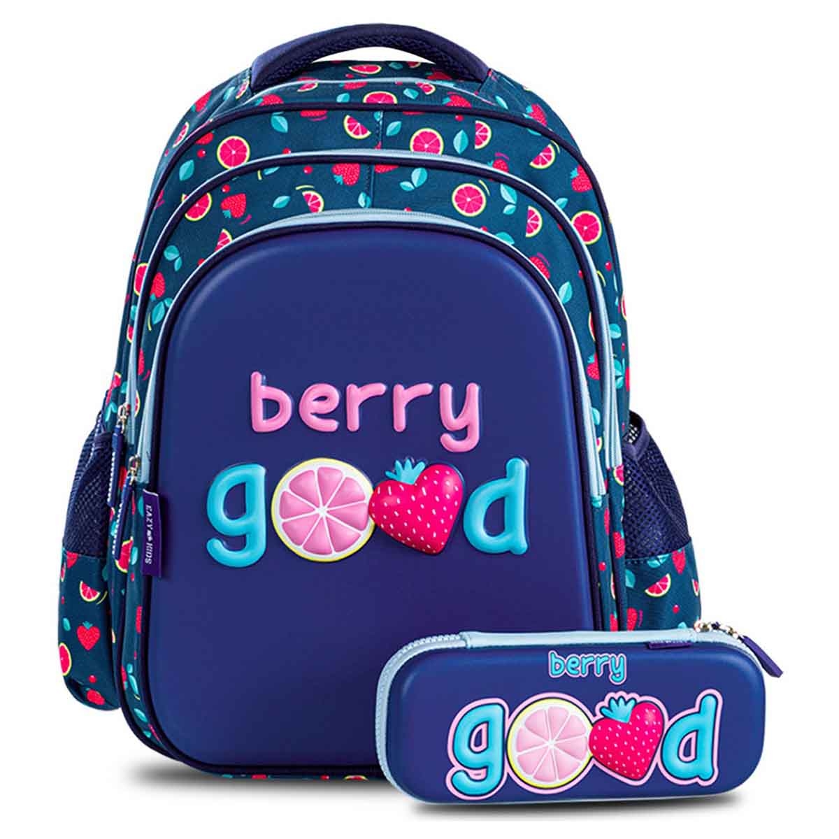 Eazy Kids 16" Berry School Bag with Pencil Case