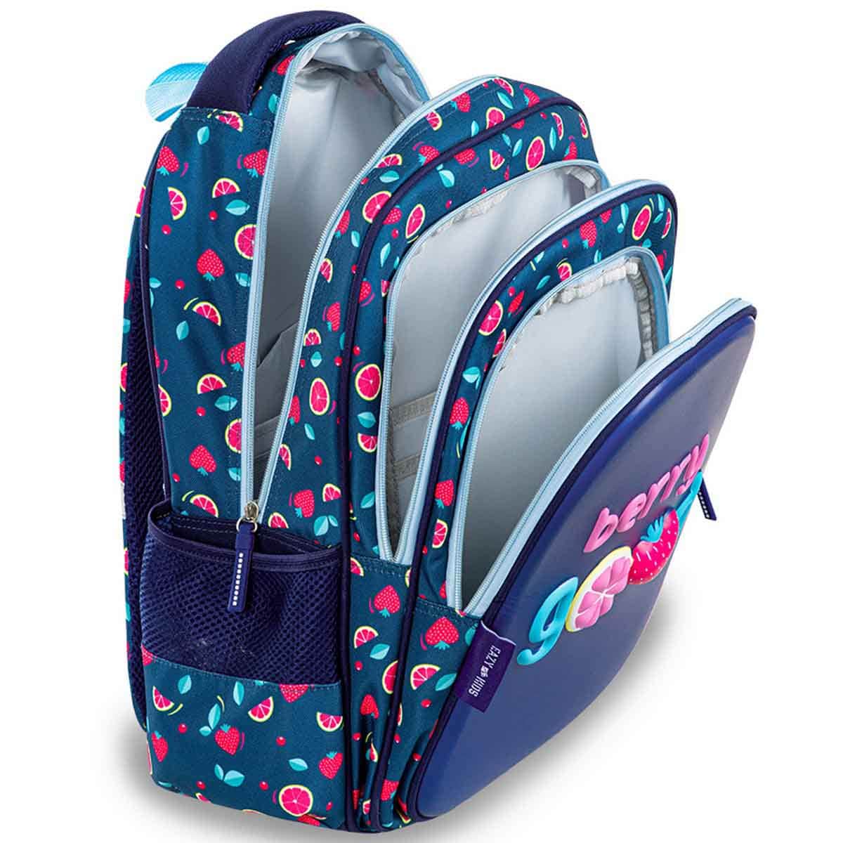 Eazy Kids 16" Berry School Bag with Pencil Case