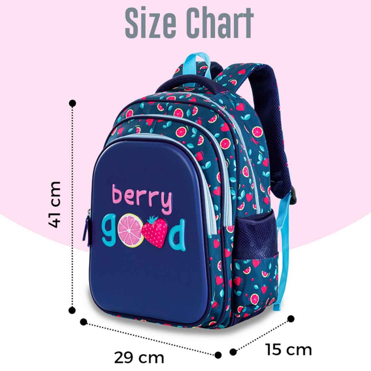 Eazy Kids 16" Berry School Bag with Pencil Case