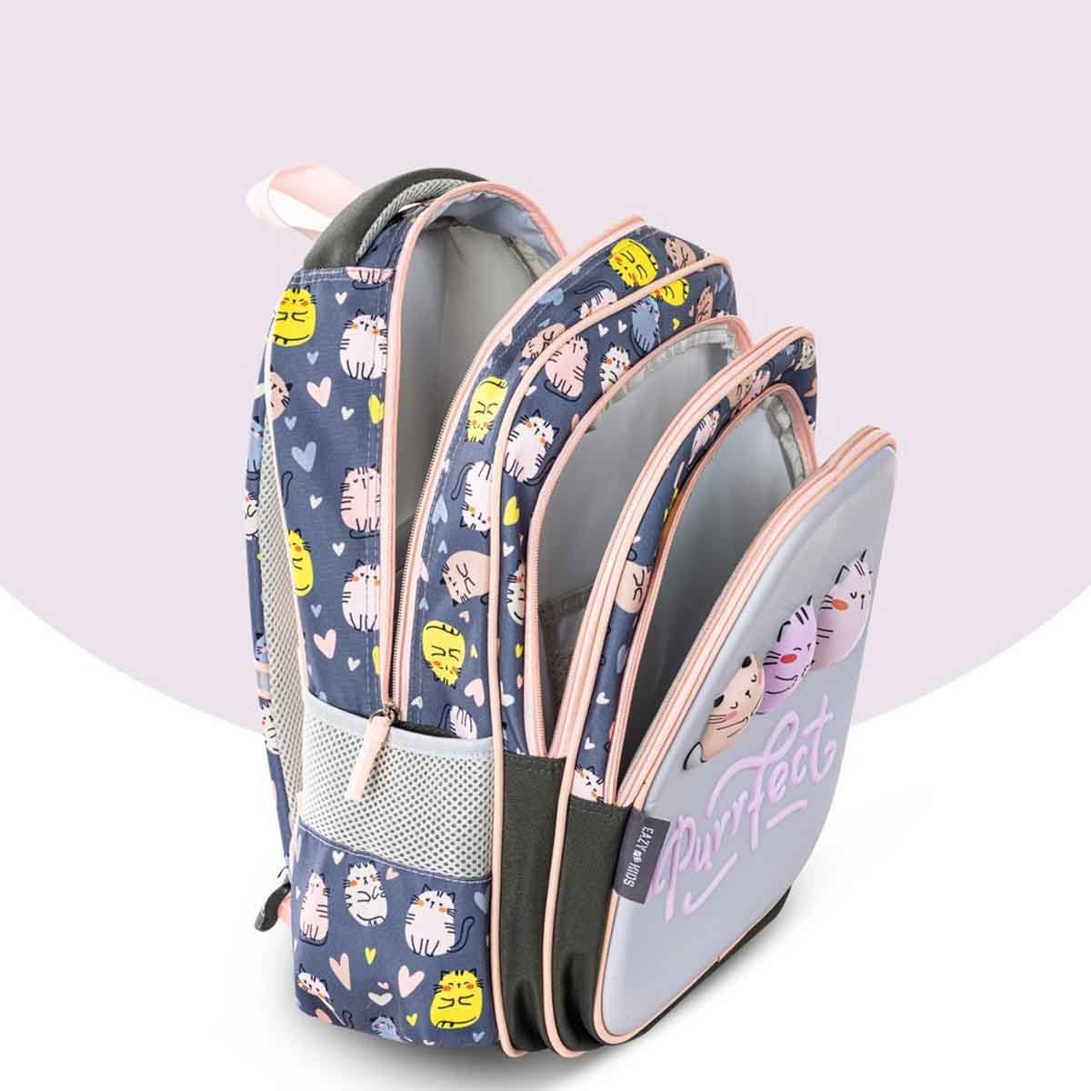 Eazy Kids 16" Purrfect School Bag with Pencil Case