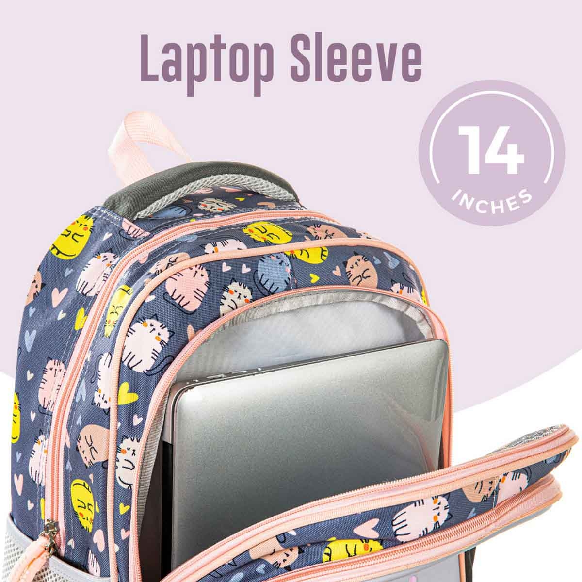 Eazy Kids 16" Purrfect School Bag with Pencil Case