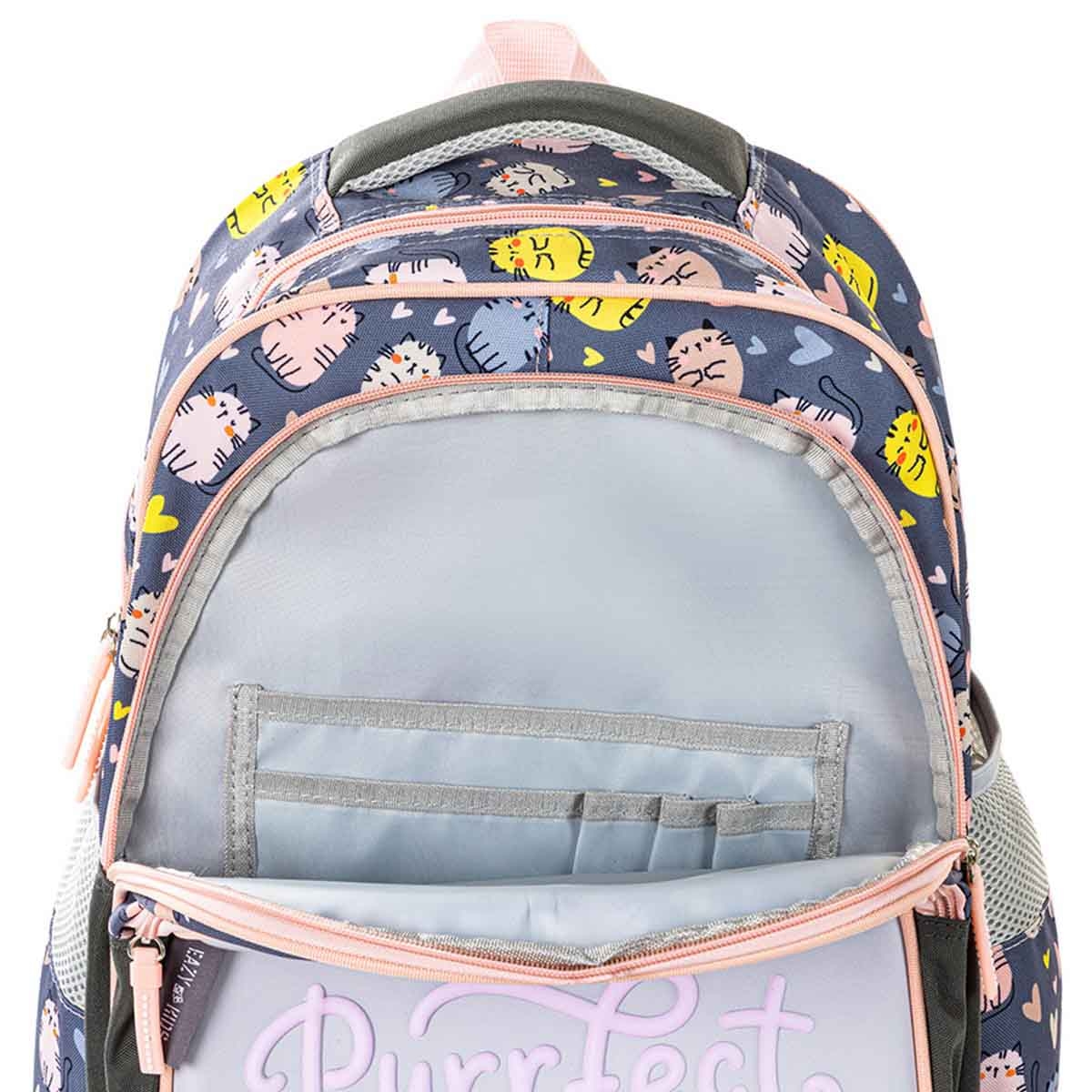 Eazy Kids 16" Purrfect School Bag with Pencil Case
