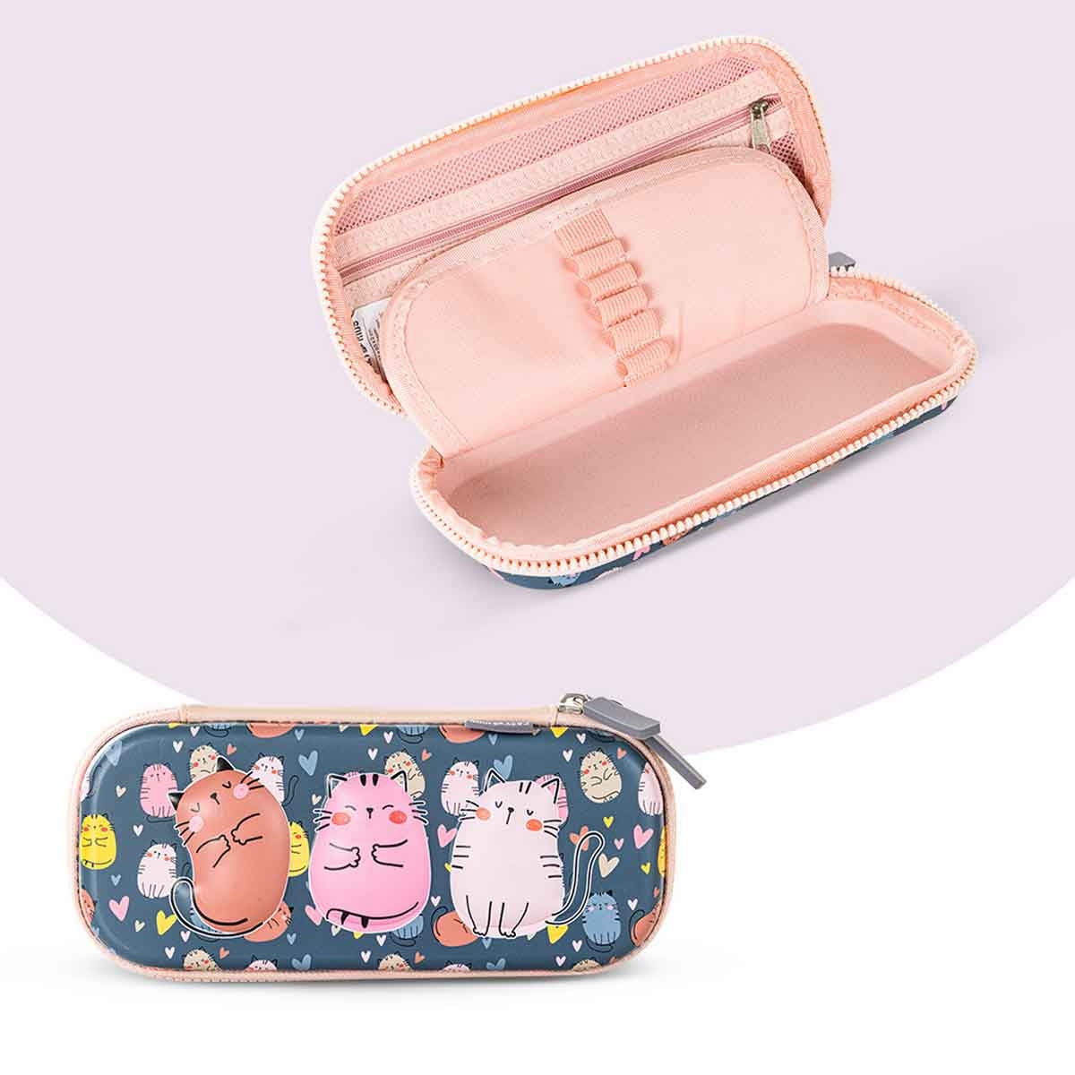 إيزي كيدز حقيبة مدرسية مقاس 16 إنش بتصميم بيرفكت مع عربة ومقلمة