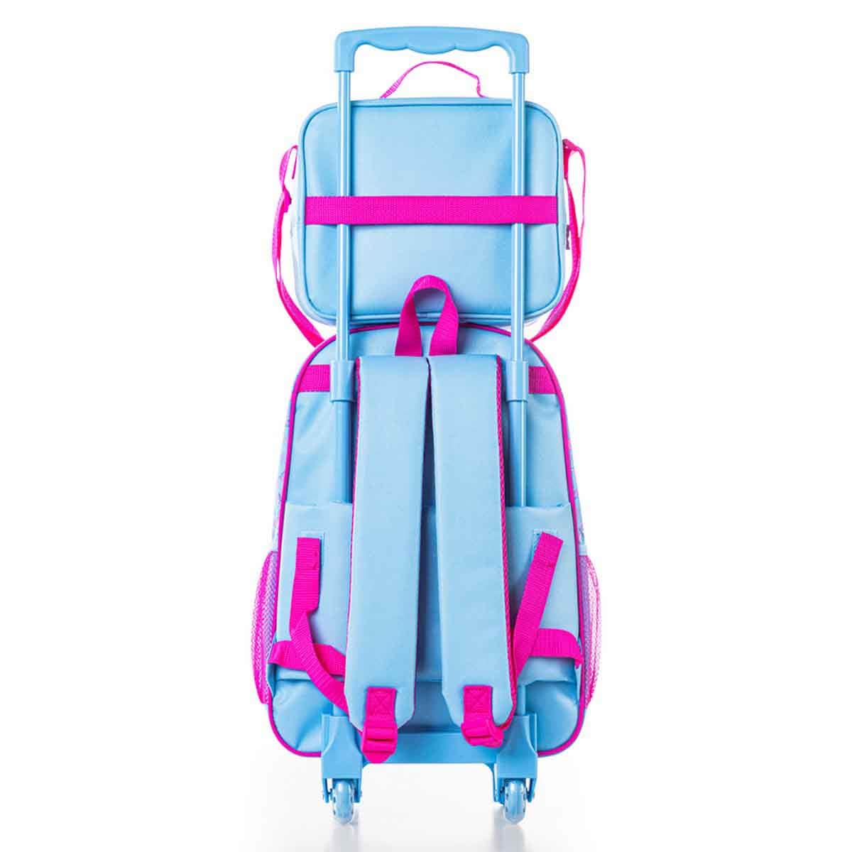 Eazy Kids 16" Butterfly 5-in-1 Trolley School Bag Combo