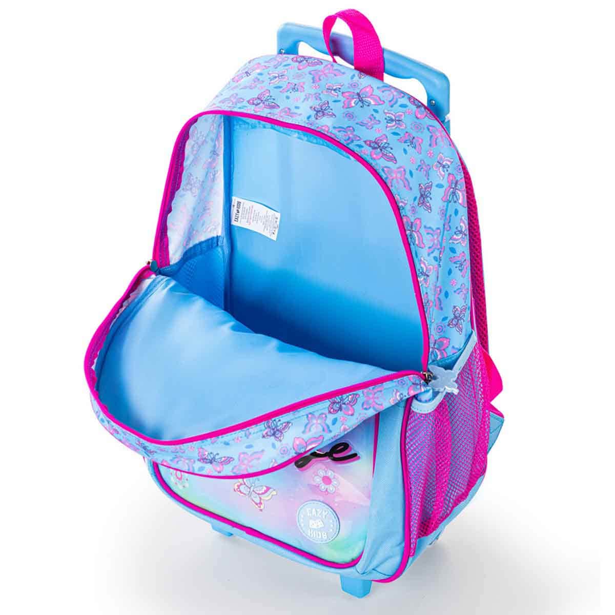 Eazy Kids 16" Butterfly 5-in-1 Trolley School Bag Combo