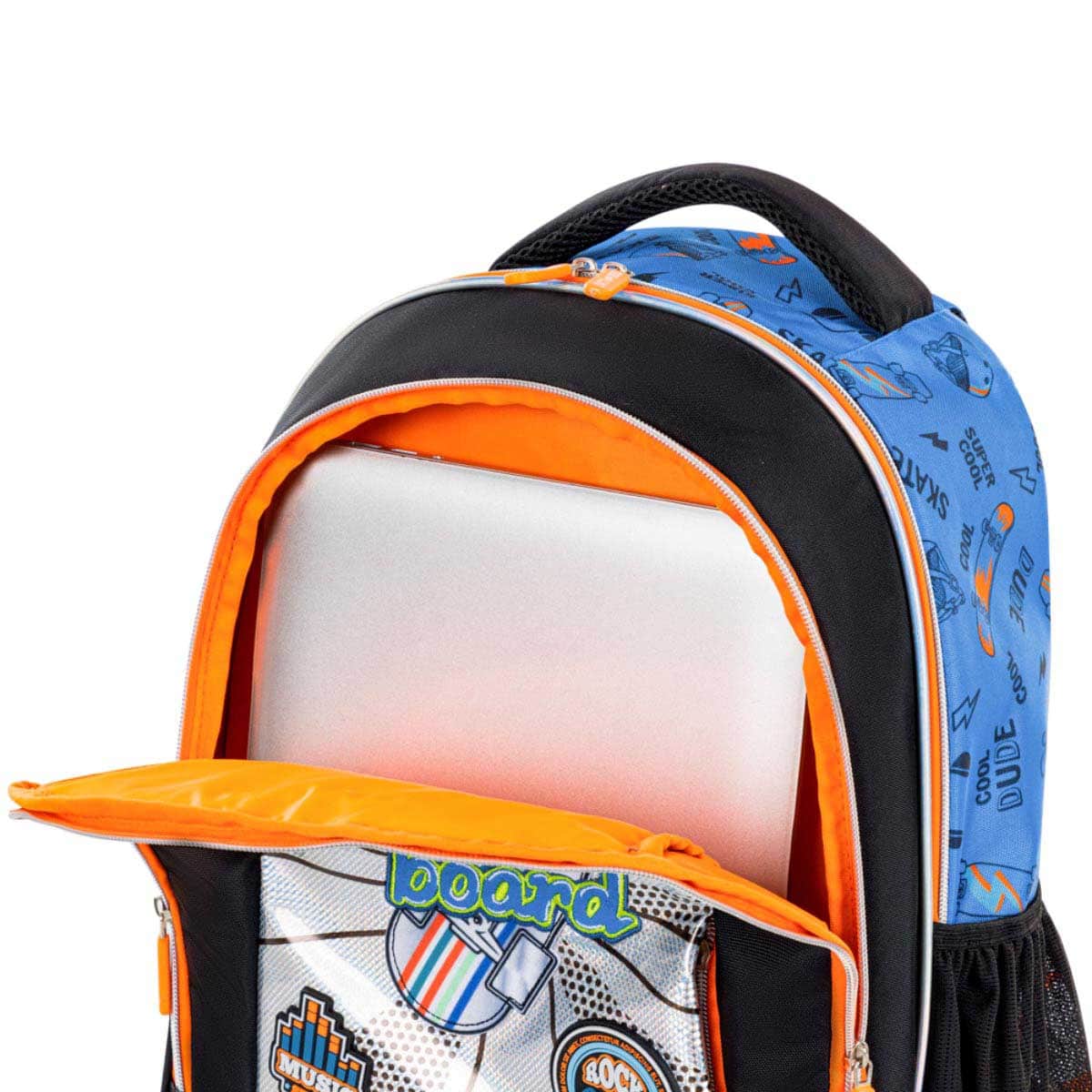 Eazy Kids Skateboard School Bag with Insulated Stainless Steel Spray Water Bottle