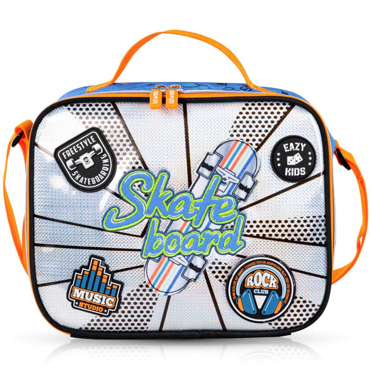 Eazy Kids Skateboard School Bag with Insulated Stainless Steel Spray Water Bottle