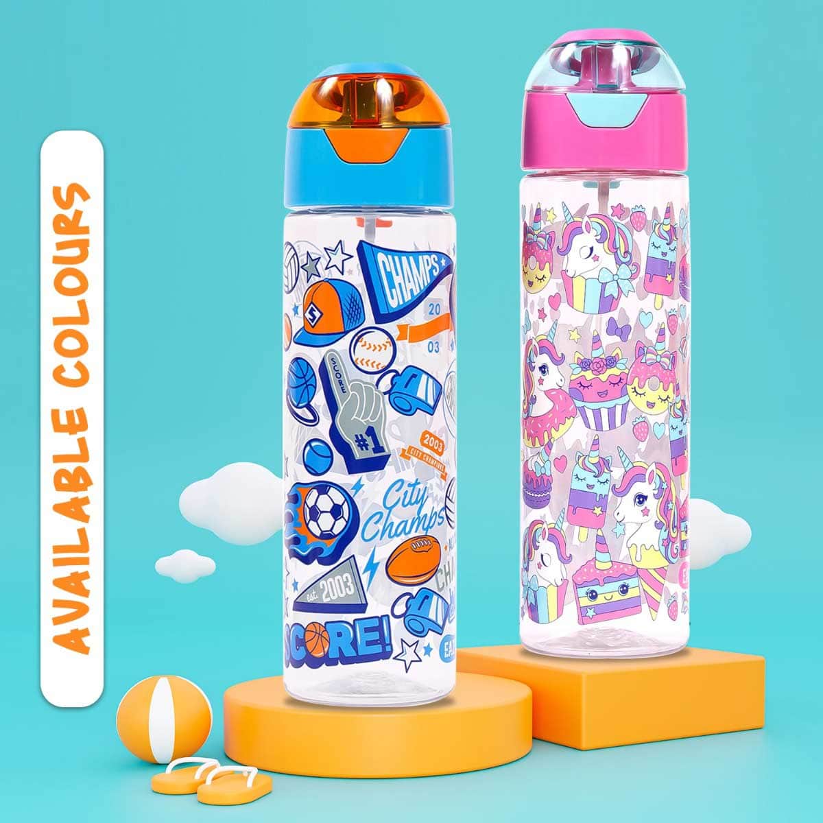 Eazy Kids Soccer 750ml Tritan Spray Water Bottle