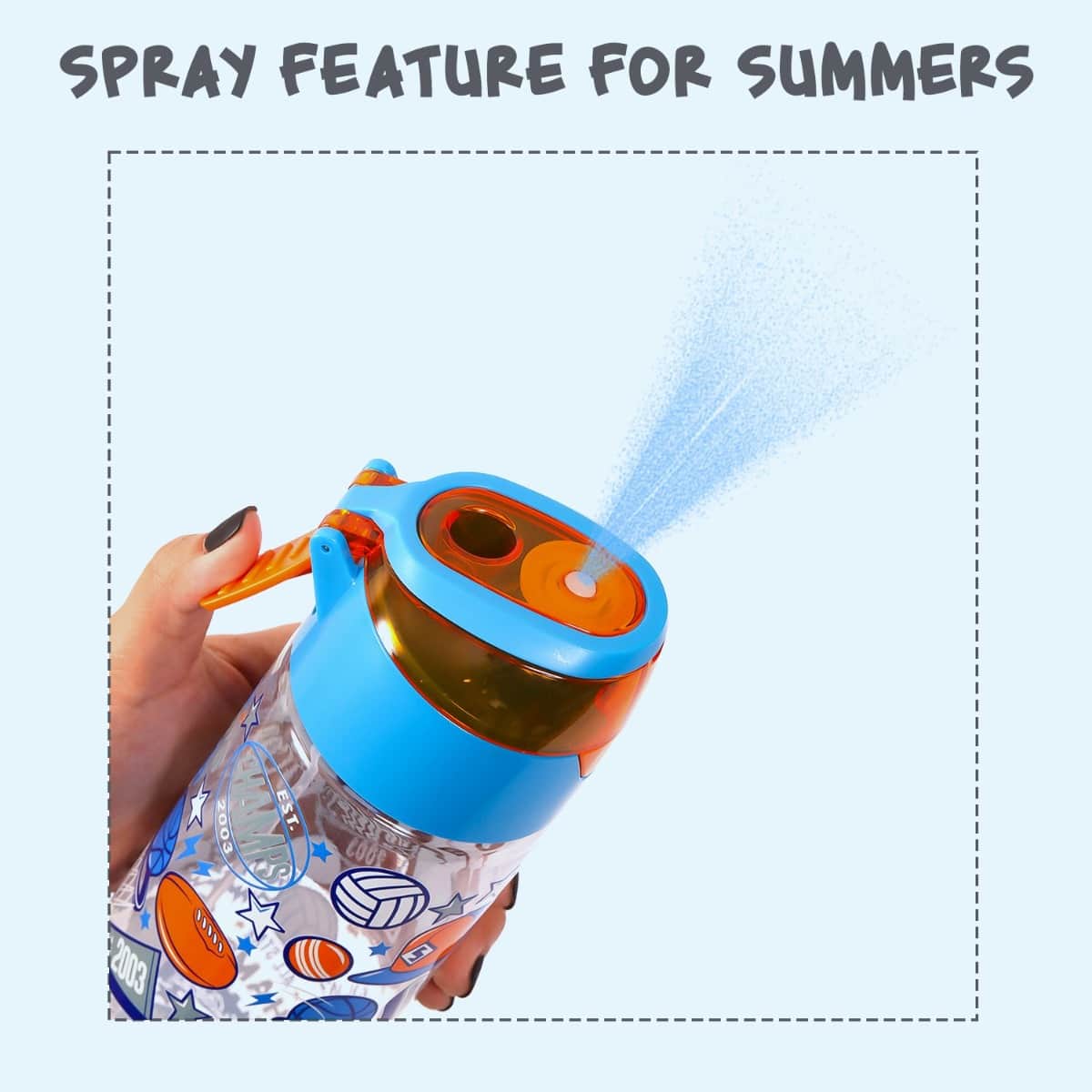 Eazy Kids Soccer 750ml Tritan Spray Water Bottle