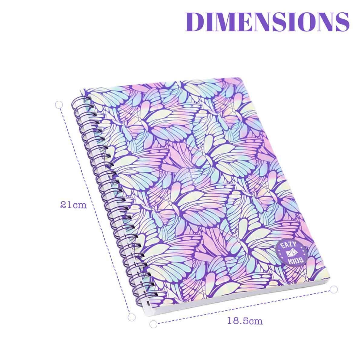 Eazy Kids Butterfly Spiral Diary