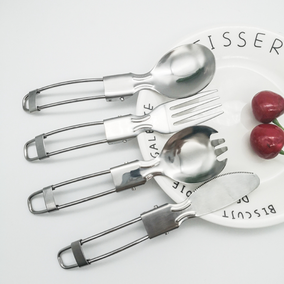 إيزي كيدز ملعقة وشوكة قابلة للطي من الستانلس ستيل للجنسين من عمر 3 إلى 4 سنوات