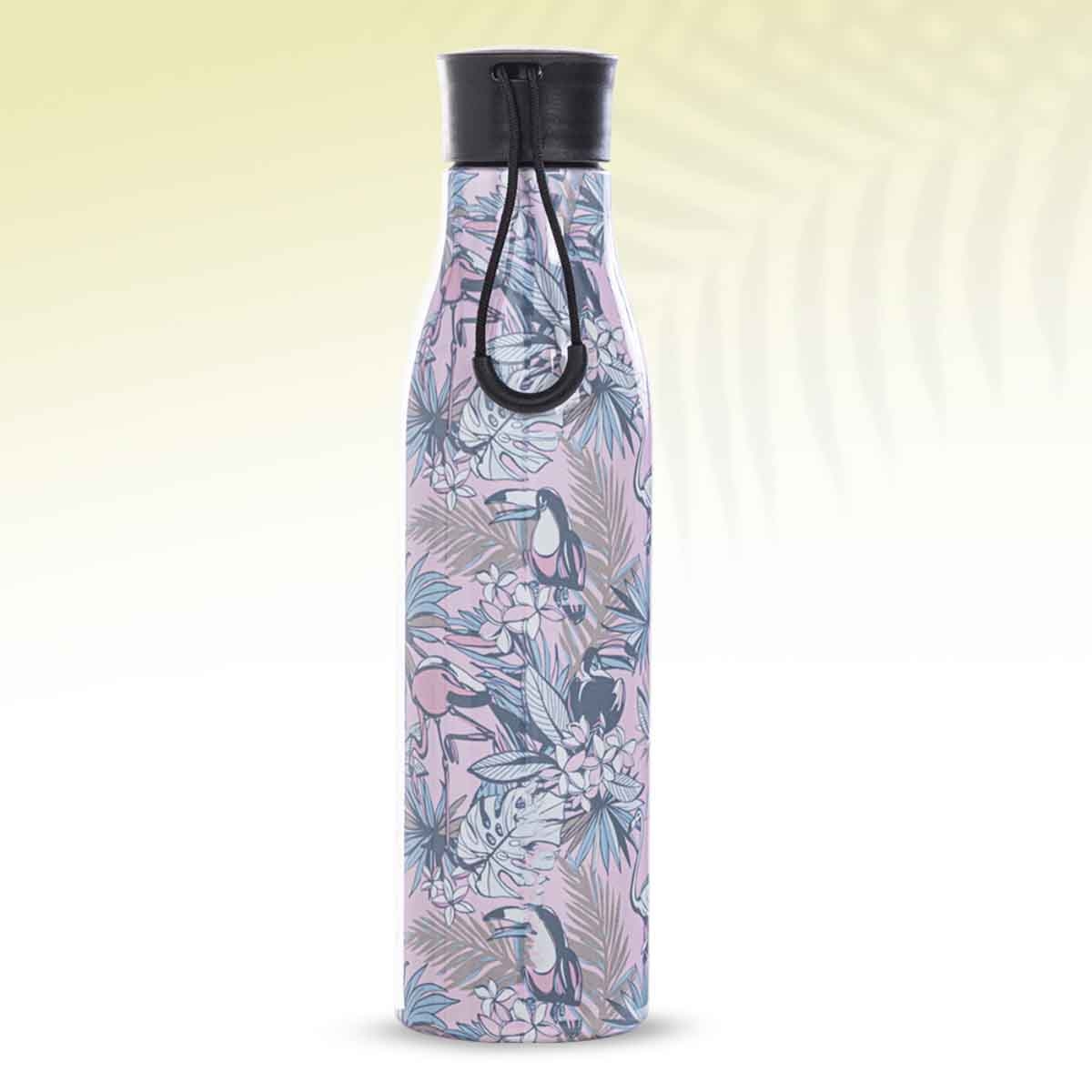 Eazy Kids 760ml Floral Steel Water Bottle