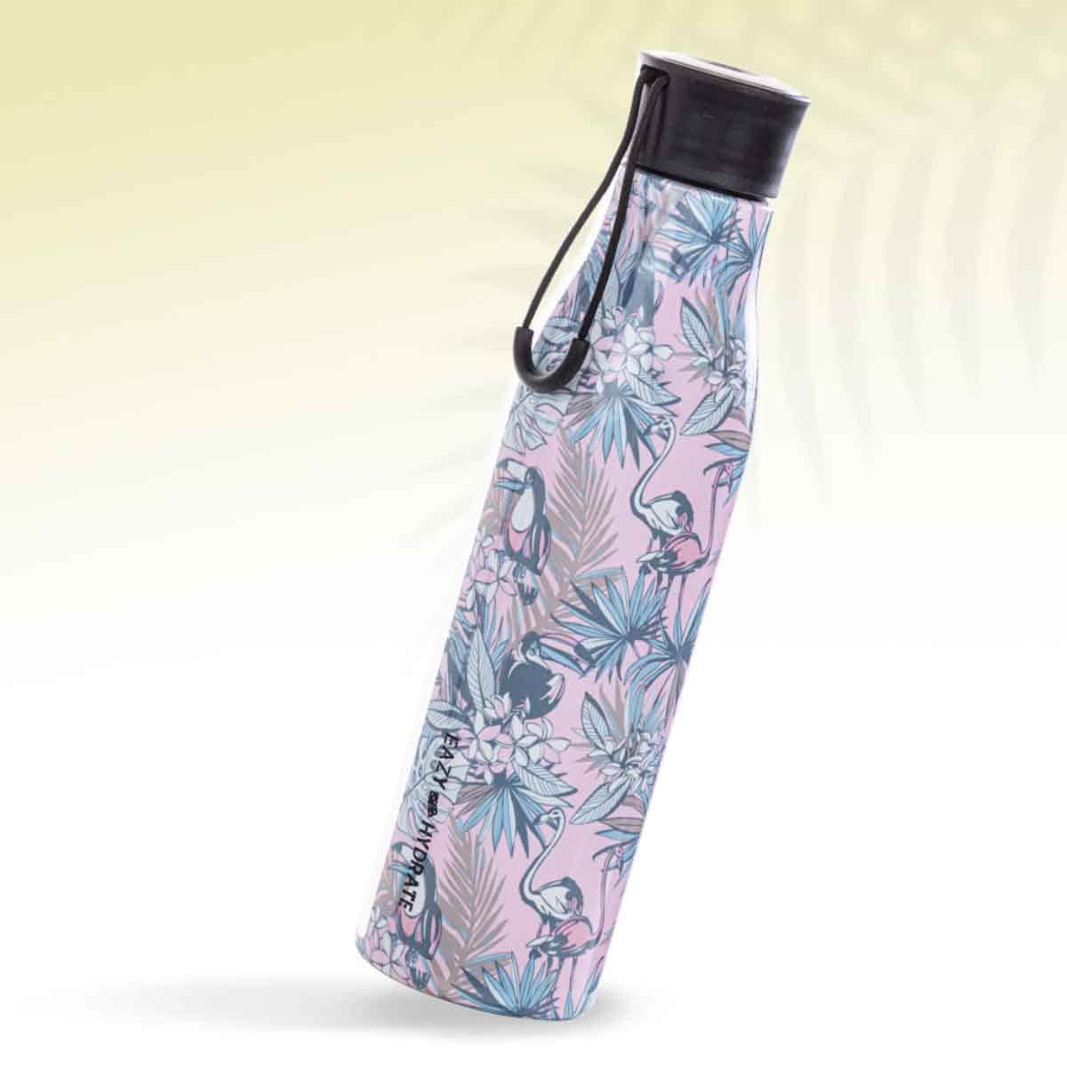 Eazy Kids 760ml Floral Steel Water Bottle