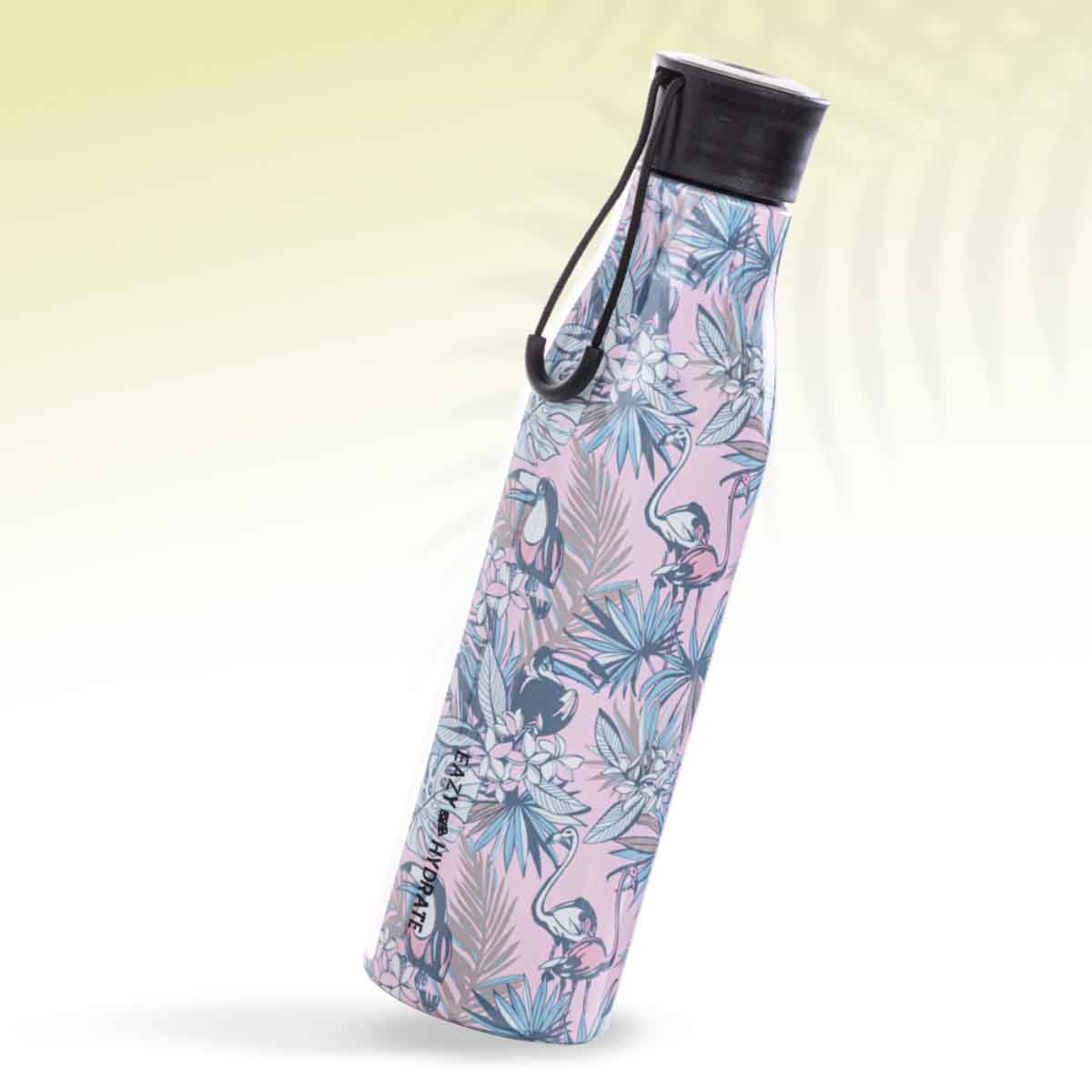 Eazy Kids 760ml Floral Steel Water Bottle