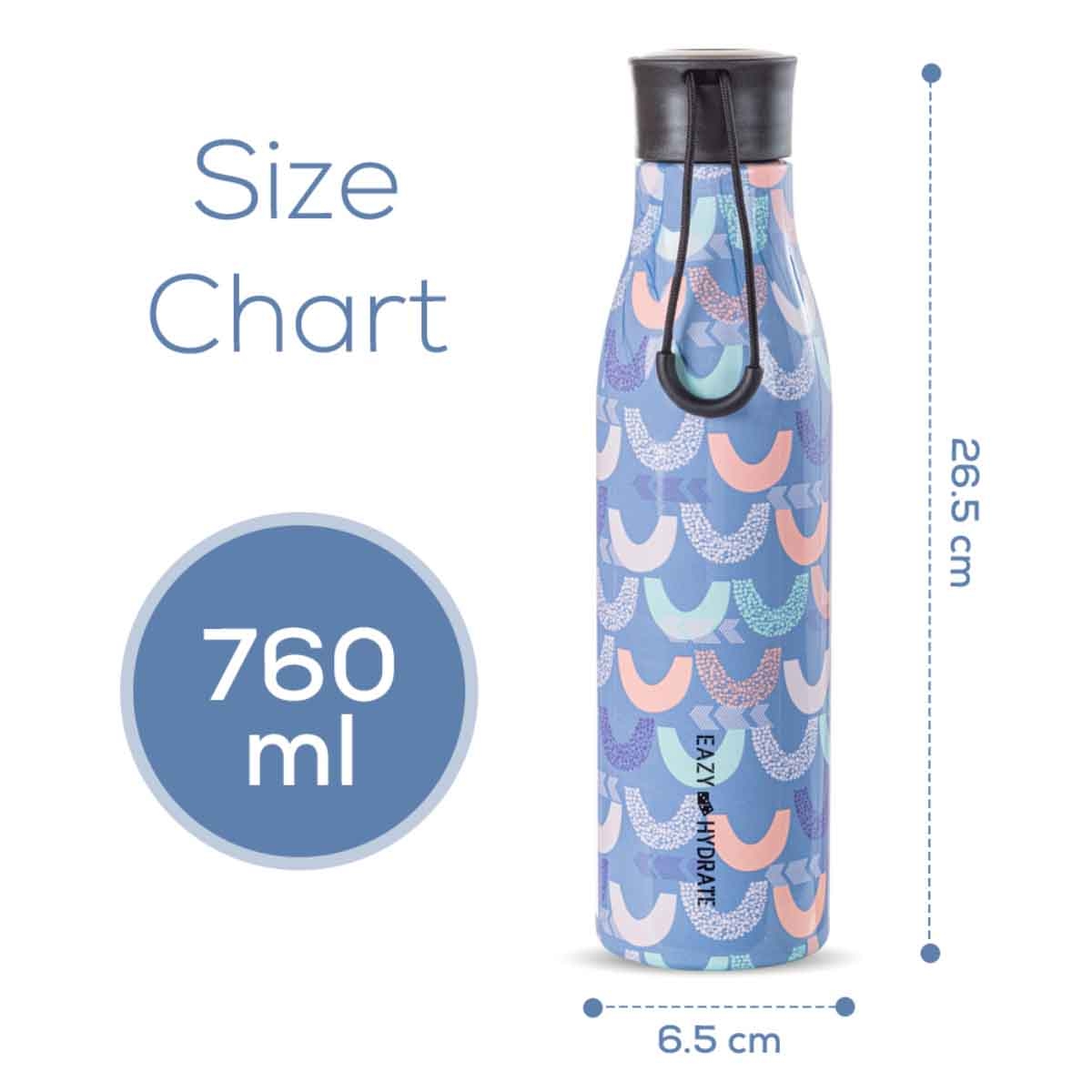 Eazy Kids 760ml Half Moon Steel Water Bottle